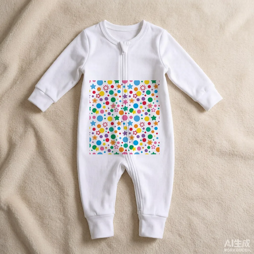 Colorful polka dots and stars pattern, playful design